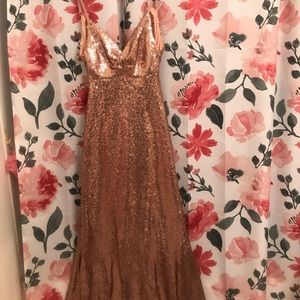 Rose Gold Prom Dress